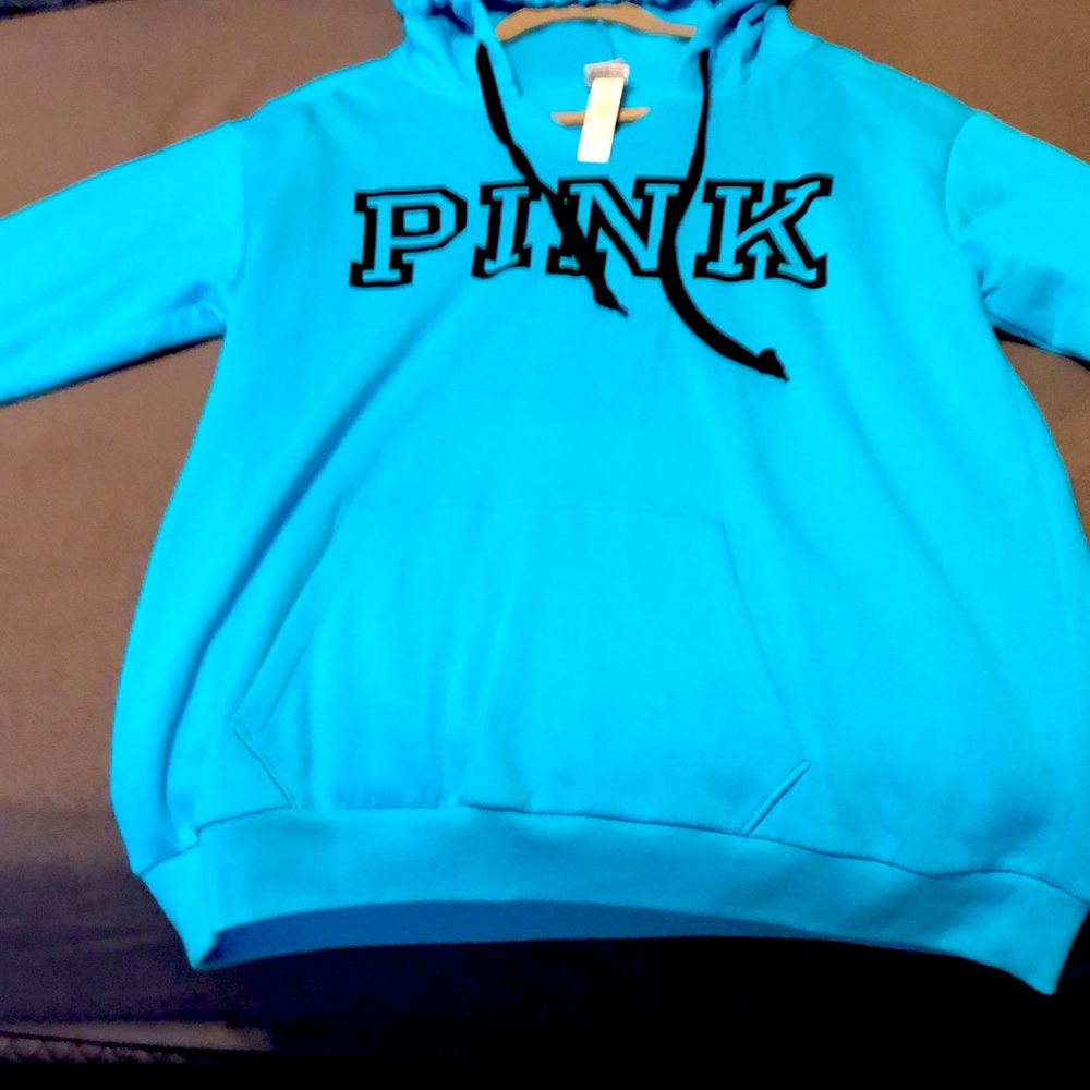 Blue hoodie with tag from Victoria secret pink